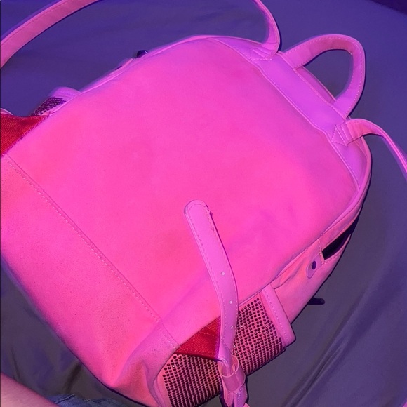 Mini Sprayground Pink Rhinestone Backpack Glamorous Design - Picture 6 of 8